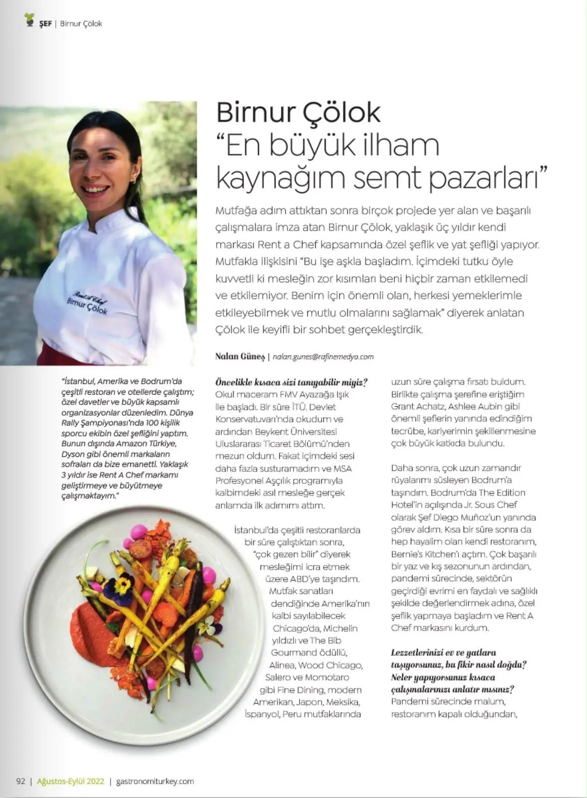Magazine interview: Birnur Çölok, “My biggest inspiration is the local market”